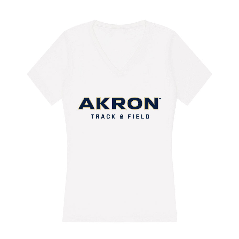 Akron - NCAA Men's Track & Field : Ty Munroe - Women's V-Neck T-Shirt-0