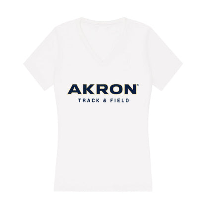 Akron - NCAA Men's Track & Field : Ty Munroe - Women's V-Neck T-Shirt-0