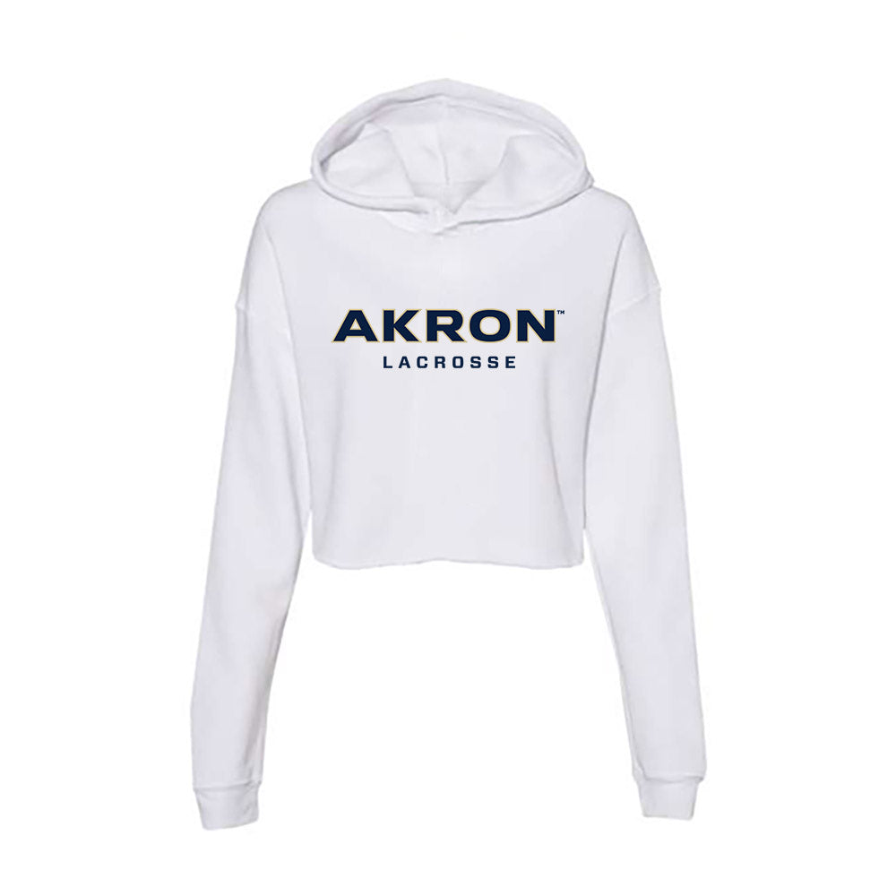 Akron - NCAA Women's Lacrosse : Olivia Martelon - Women's Crop Fleece Hoodie-0