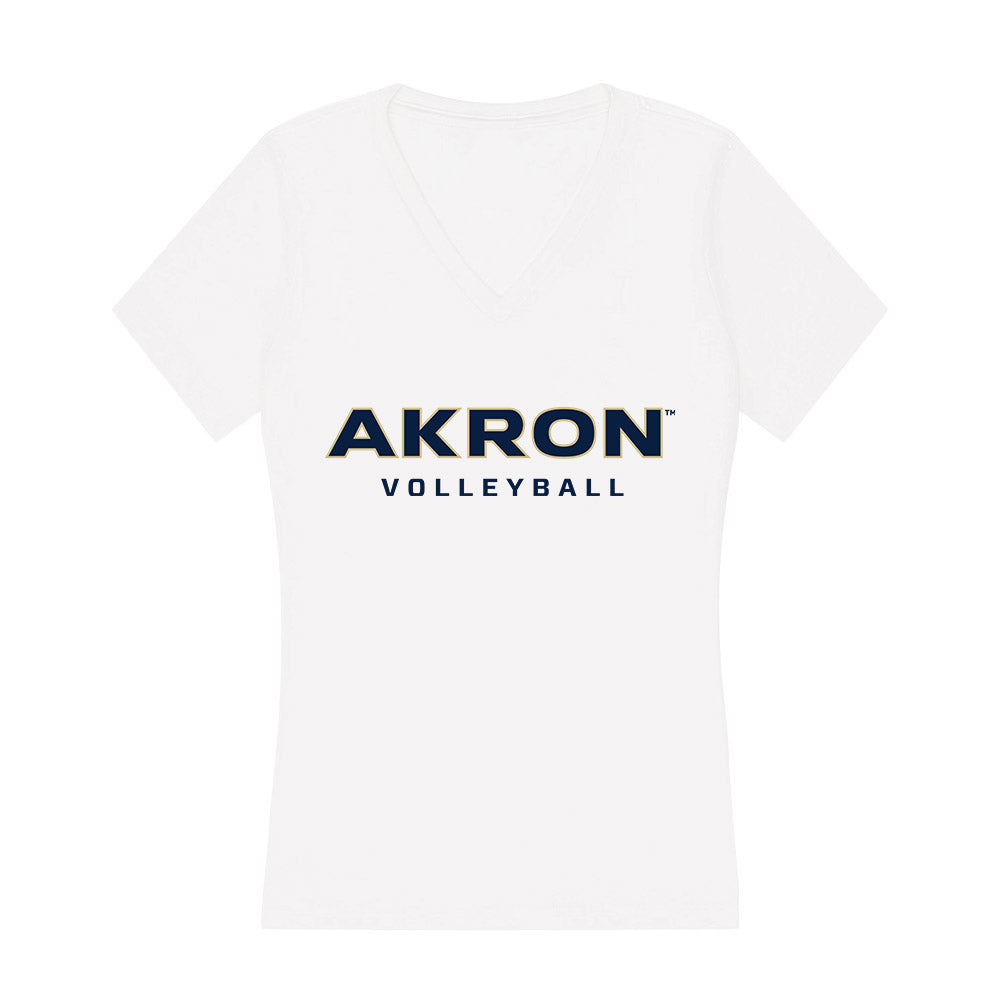 Akron - NCAA Women's Volleyball : Jordyn Aeschliman - Women's V-Neck T-Shirt-0