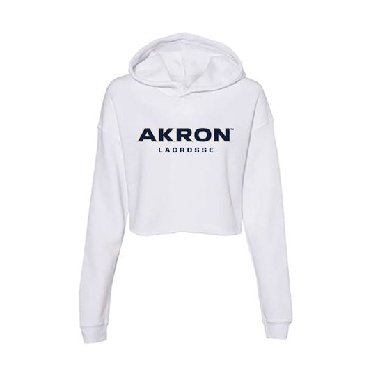 Akron - NCAA Women's Lacrosse : Alyssa Perez - Women's Crop Fleece Hooded Sweatshirt-0