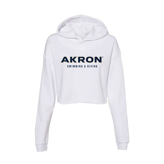 Akron - NCAA Women's Swimming & Diving : Nina Shulik - Women's Crop Fleece Hoodie-0