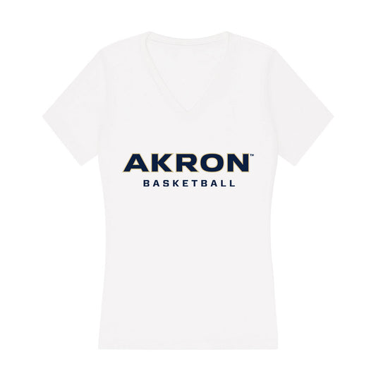 Akron - NCAA Men's Basketball : Max Burton - Women's V-Neck T-Shirt-0