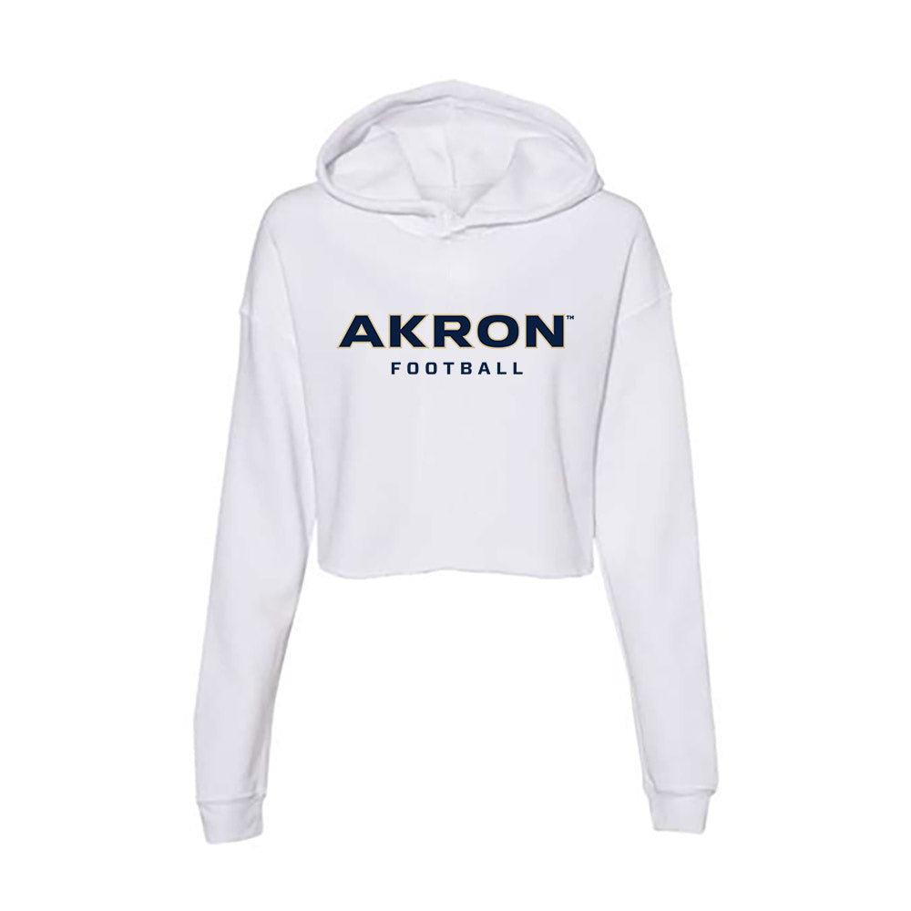 Akron - NCAA Football : Jalen Williams - Women's Crop Fleece Hooded Sweatshirt-0