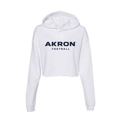 Akron - NCAA Football : Jalen Williams - Women's Crop Fleece Hooded Sweatshirt-0