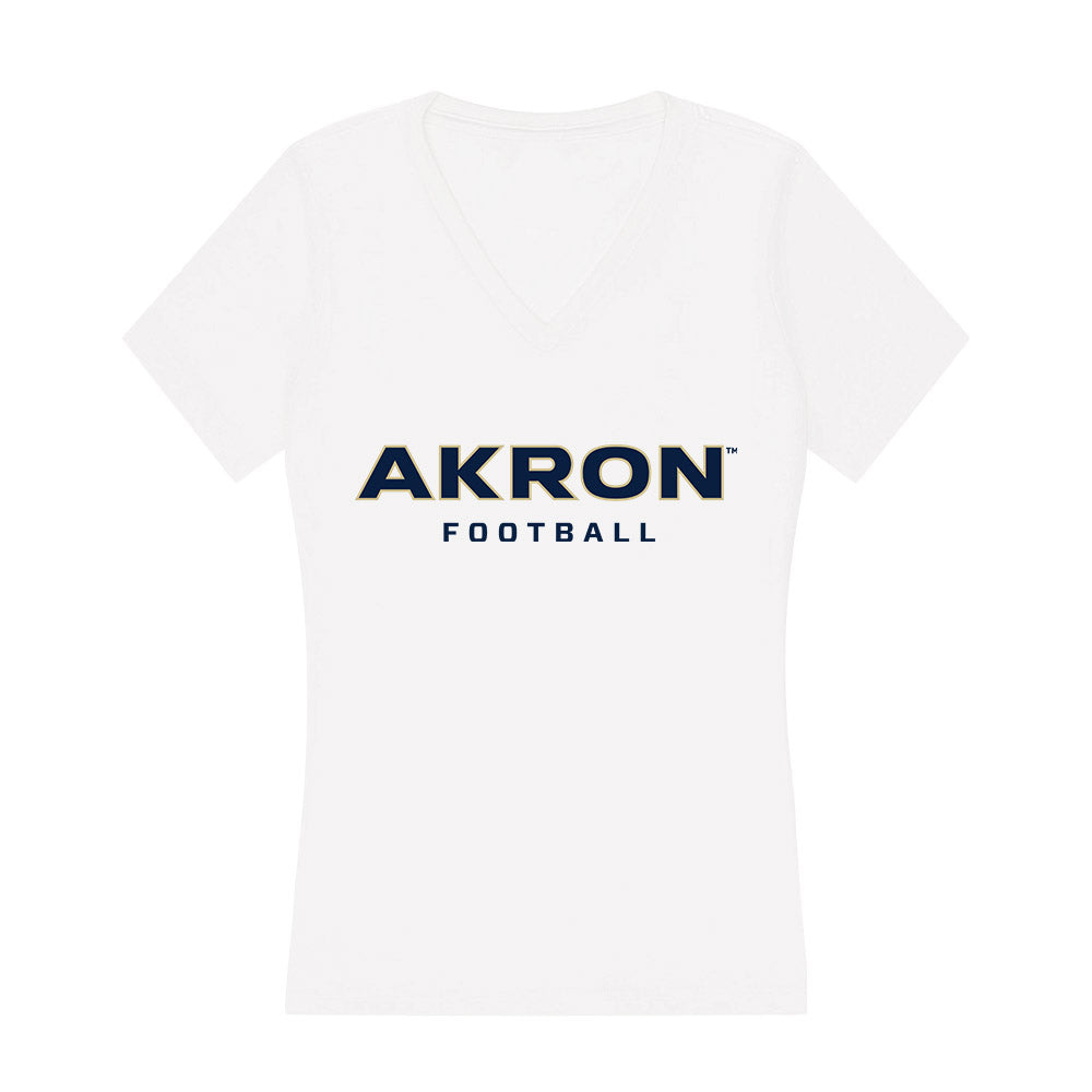 Akron - NCAA Football : Donelius Johnson - Women's V-Neck T-Shirt-0