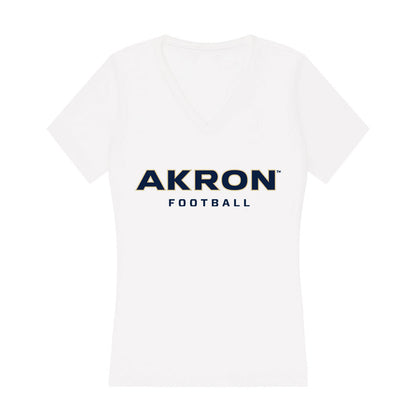 Akron - NCAA Football : Donelius Johnson - Women's V-Neck T-Shirt-0