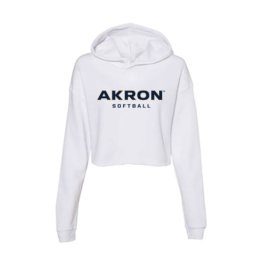 Akron - NCAA Softball : Sydnee Koosh - Women's Crop Fleece Hooded Sweatshirt-0