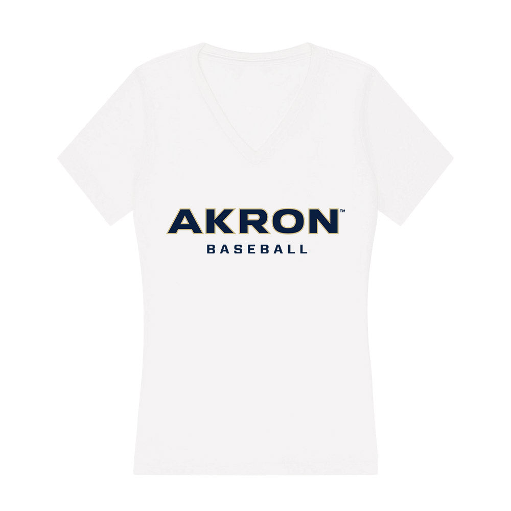 Akron - NCAA Baseball : Gabe Mathison - Women's V-Neck T-Shirt-0