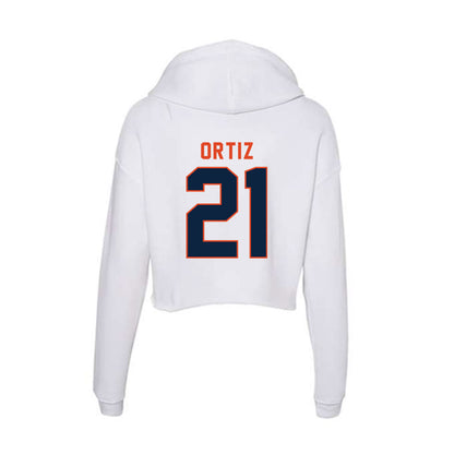 UTSA - NCAA Women's Volleyball : Valeria Ortiz - Women's Crop Fleece Hoodie-1