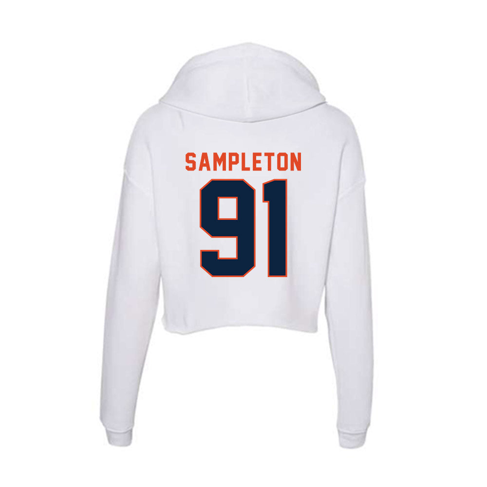 UTSA - NCAA Football : Jusiah Sampleton - Women's Crop Fleece Hoodie-1