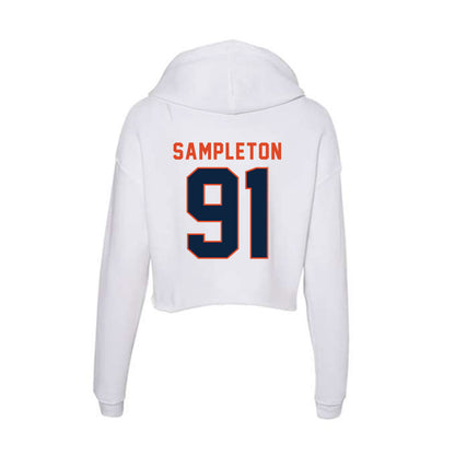 UTSA - NCAA Football : Jusiah Sampleton - Women's Crop Fleece Hoodie-1