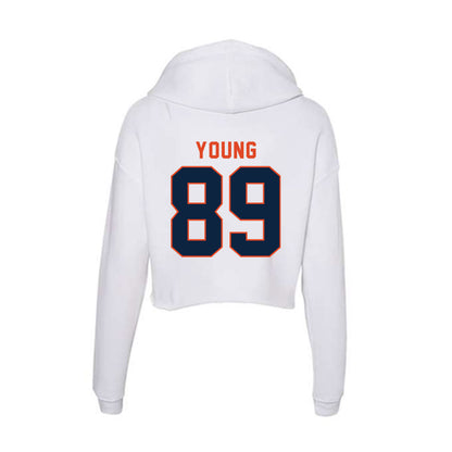UTSA - NCAA Football : Brandon Young - Women's Crop Fleece Hoodie-1