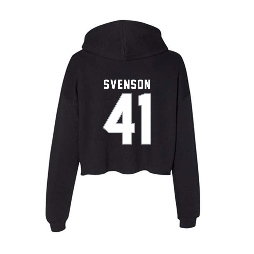 Seton Hall - NCAA Baseball : Steven Svenson - Women's Crop Fleece Hoodie-1