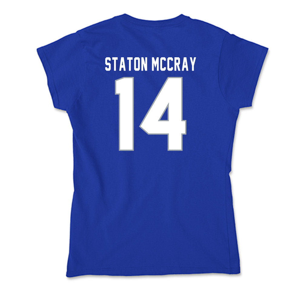 Seton Hall - NCAA Men's Basketball : AJ Staton McCray - Soft Style Women’s T-Shirt-1