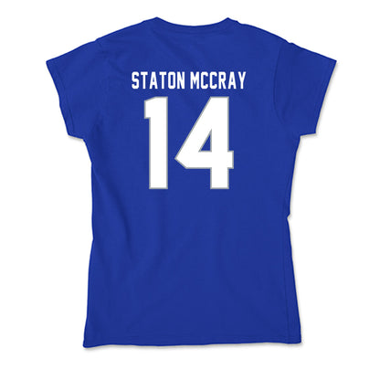 Seton Hall - NCAA Men's Basketball : AJ Staton McCray - Soft Style Women’s T-Shirt-1