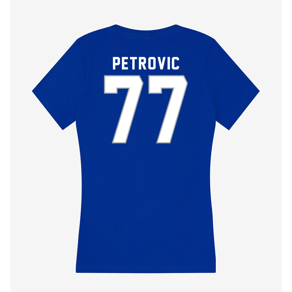 Seton Hall - NCAA Men's Basketball : Mihailo Petrovic - Women's V-Neck T-Shirt-1