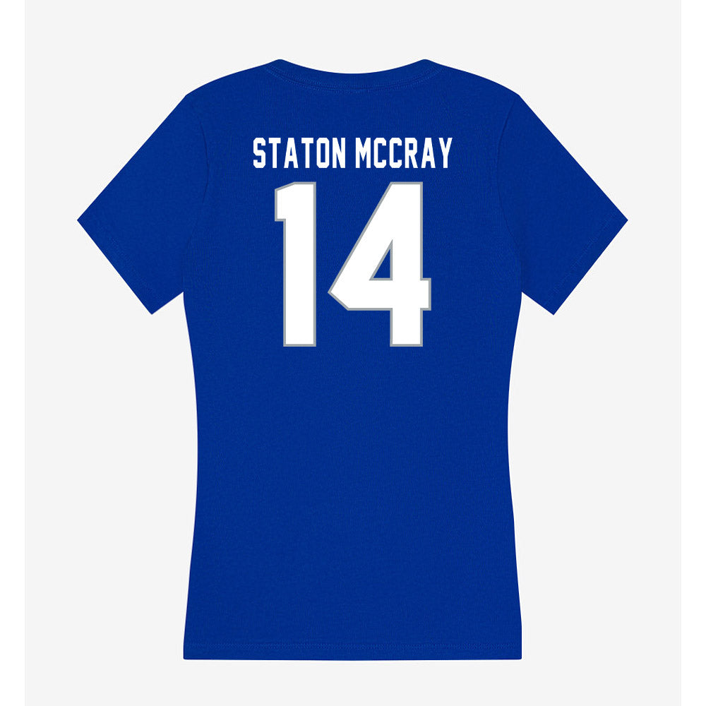 Seton Hall - NCAA Men's Basketball : AJ Staton McCray - Women's V-Neck T-Shirt-1