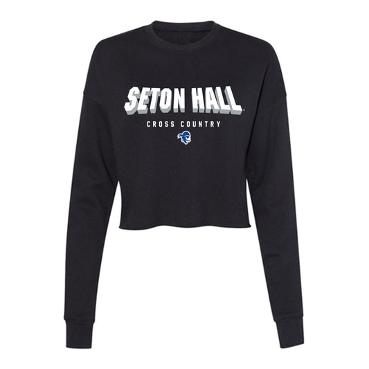 Seton Hall - NCAA Women's Cross Country : Laura Castagna - Women's Cropped Crew Fleece-0