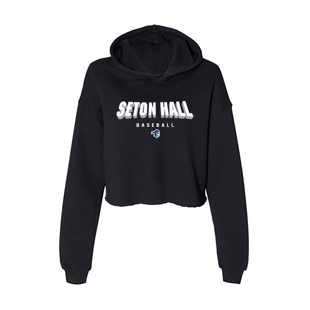 Seton Hall - NCAA Baseball : Gregory Bruno - Women's Crop Fleece Hoodie-0
