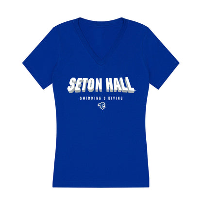 Seton Hall - NCAA Women's Swimming & Diving : Amy Kugelman - Women's V-Neck T-Shirt-0