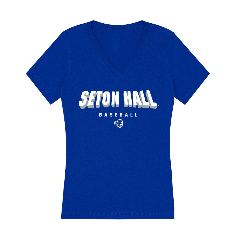 Seton Hall - NCAA Baseball : Nick Tomasetto - Women's V-Neck T-Shirt-0