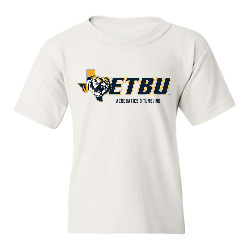 ETBU - NCAA Acrobatics & Tumbling : Rhiunce Black - Classic Shersey Youth T-Shirt-0