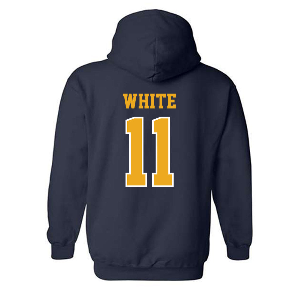 ETBU - NCAA Men's Basketball : Campbell White - Classic Shersey Hooded Sweatshirt-1