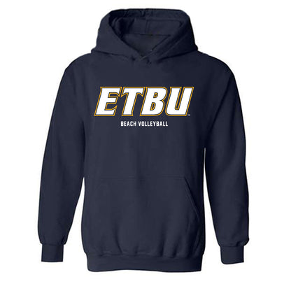 ETBU - NCAA Beach Volleyball : KK Domek - Classic Shersey Hooded Sweatshirt-0