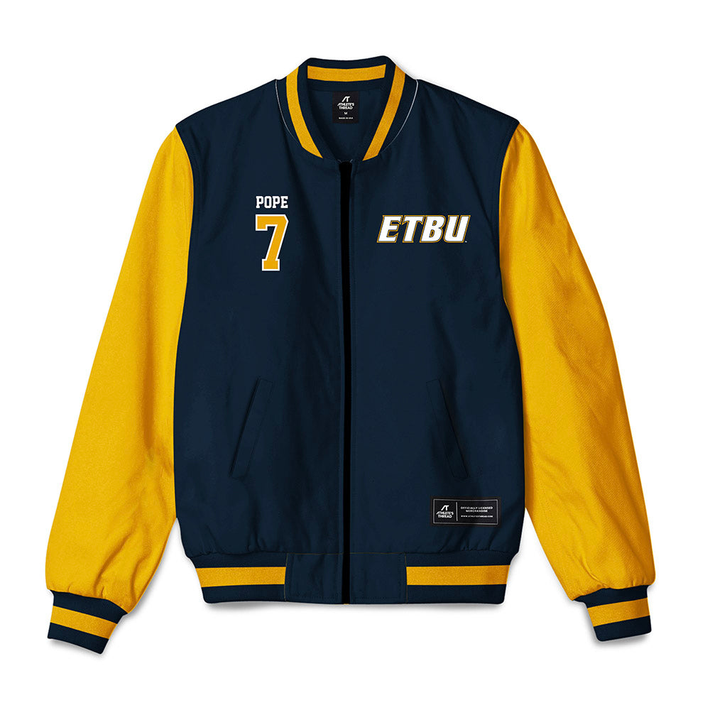 ETBU - NCAA Beach Volleyball : Brenna Pope - Bomber Jacket-0