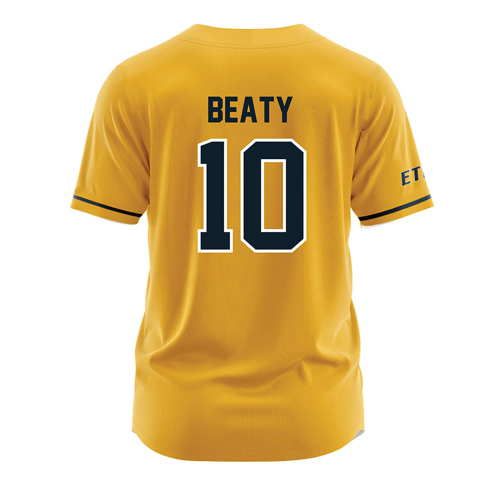 ETBU - NCAA Baseball : William Beaty - Gold Jersey-1