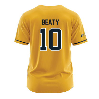 ETBU - NCAA Baseball : William Beaty - Gold Jersey-1
