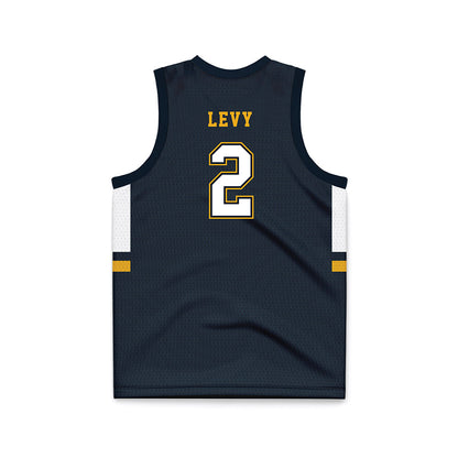 ETBU - NCAA Men's Basketball : Shad Levy - Navy Basketball Jersey-1