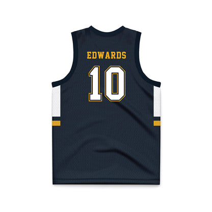 ETBU - NCAA Men's Basketball : Randy Edwards - Navy Basketball Jersey-1