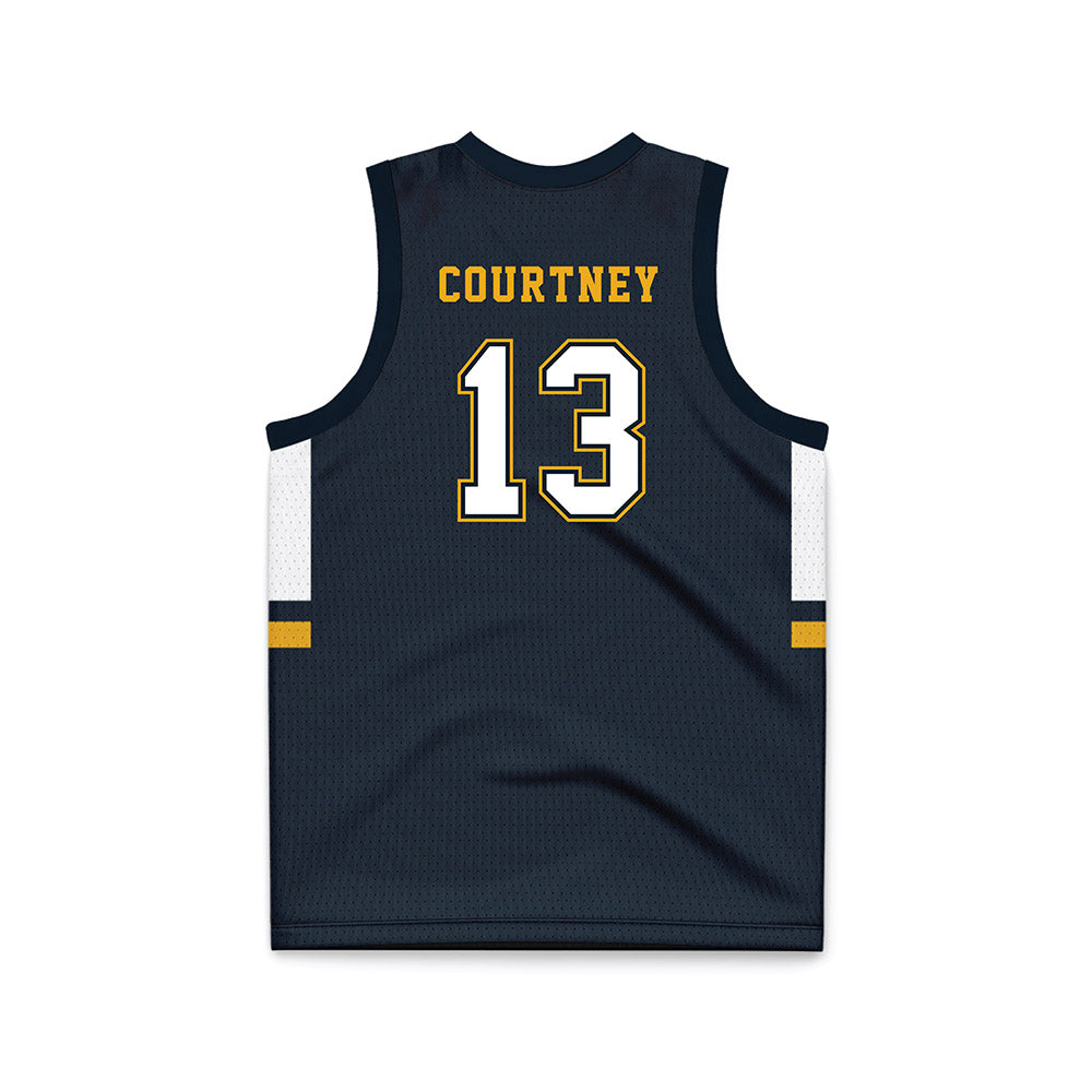 ETBU - NCAA Men's Basketball : Kyler Courtney - Navy Basketball Jersey-1
