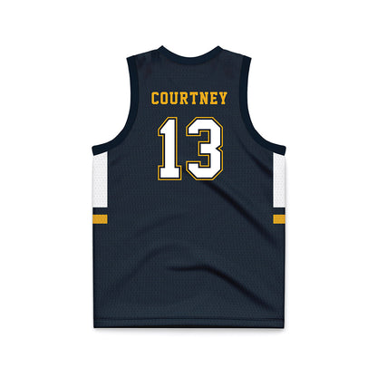 ETBU - NCAA Men's Basketball : Kyler Courtney - Navy Basketball Jersey-1