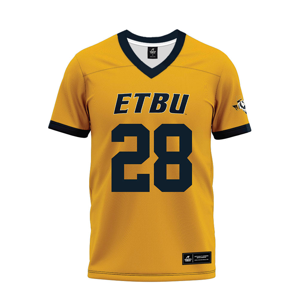 ETBU - NCAA Football : Marc Stephens Jr. - Gold Premium Football Jersey-0