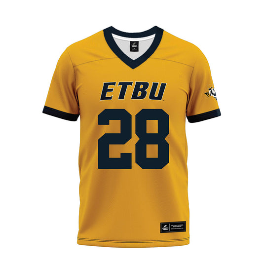 ETBU - NCAA Football : Marc Stephens Jr. - Gold Premium Football Jersey-0