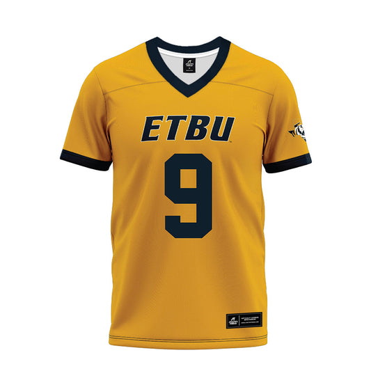 ETBU - NCAA Football : Kylevon Morrow - Gold Premium Football Jersey-0