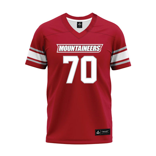 Western - NCAA Football : Joseph Shepardson - Crimson Maroon Premium Football Jersey-0