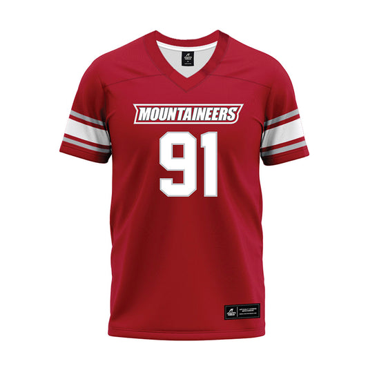 Western - NCAA Football : Brant Jackson - Crimson Maroon Premium Football Jersey-0