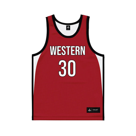 Western - NCAA Women's Basketball : Rori Hoffmeyer - Crimson Maroon Basketball Jersey-0