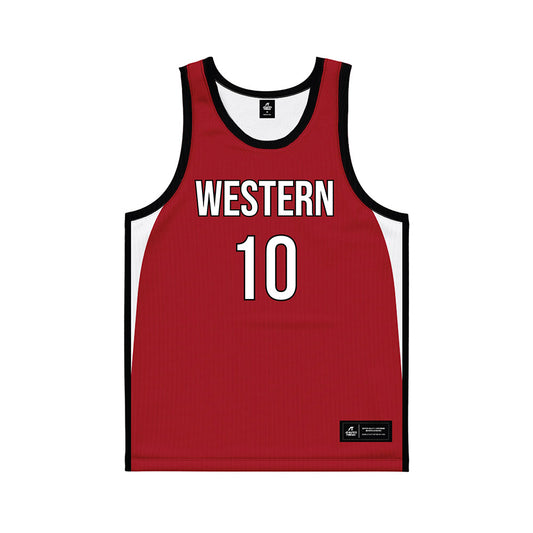 Western - NCAA Women's Basketball : Breckyn Schilling - Crimson Maroon Basketball Jersey-0