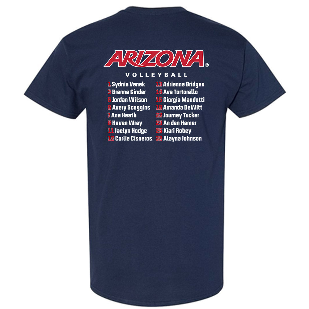 Arizona - NCAA Women's Volleyball : - Roster T-Shirt-1