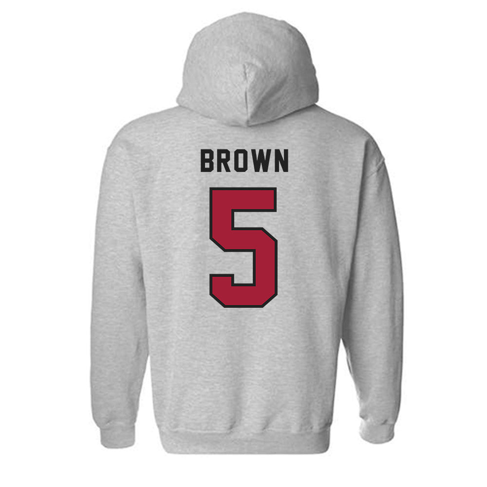 Lenoir Rhyne - NCAA Women's Basketball : Elyseia Brown - Classic Shersey Hooded Sweatshirt-1