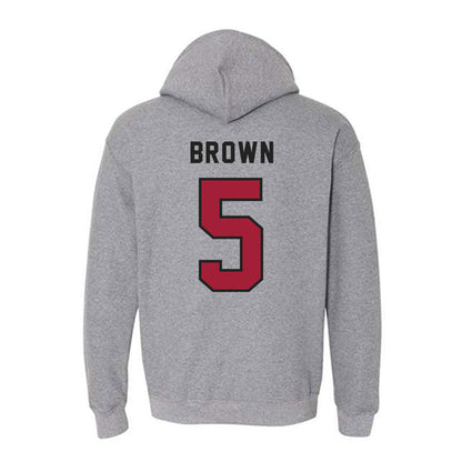Lenoir Rhyne - NCAA Women's Basketball : Elyseia Brown - Classic Shersey Hooded Sweatshirt-1