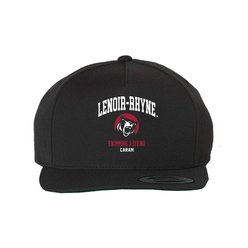 Lenoir Rhyne - NCAA Men's Swimming & Diving : Michael Caram - Snapback Hat-0