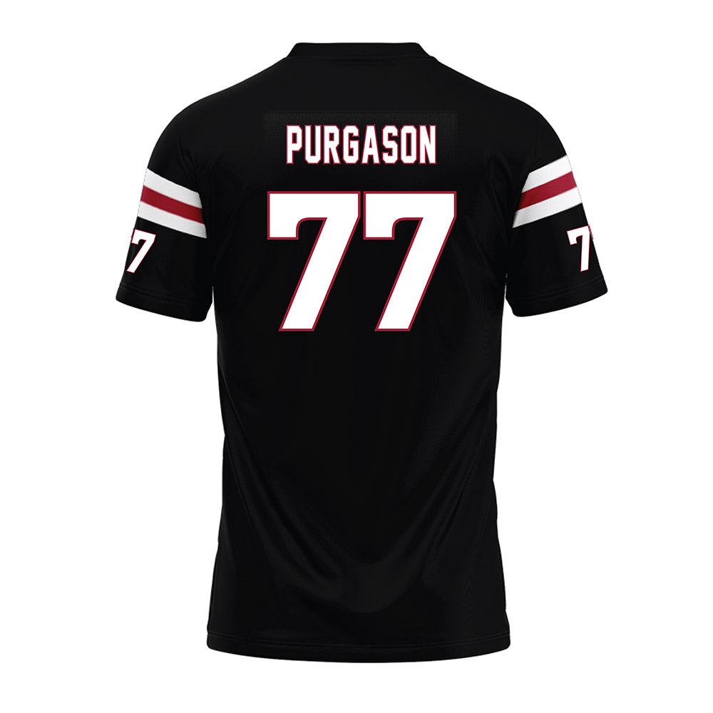 Lenoir Rhyne - NCAA Football : Cade Purgason - Black Premium Football Jersey-1