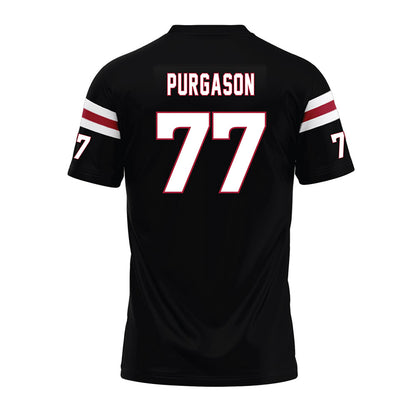 Lenoir Rhyne - NCAA Football : Cade Purgason - Black Premium Football Jersey-1