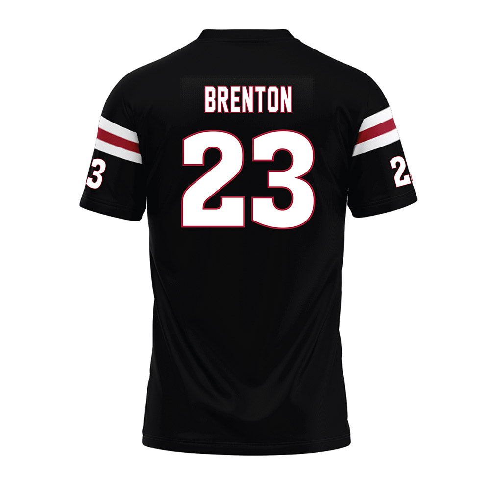 Lenoir Rhyne - NCAA Football : Trey Brenton - Black Premium Football Jersey-1